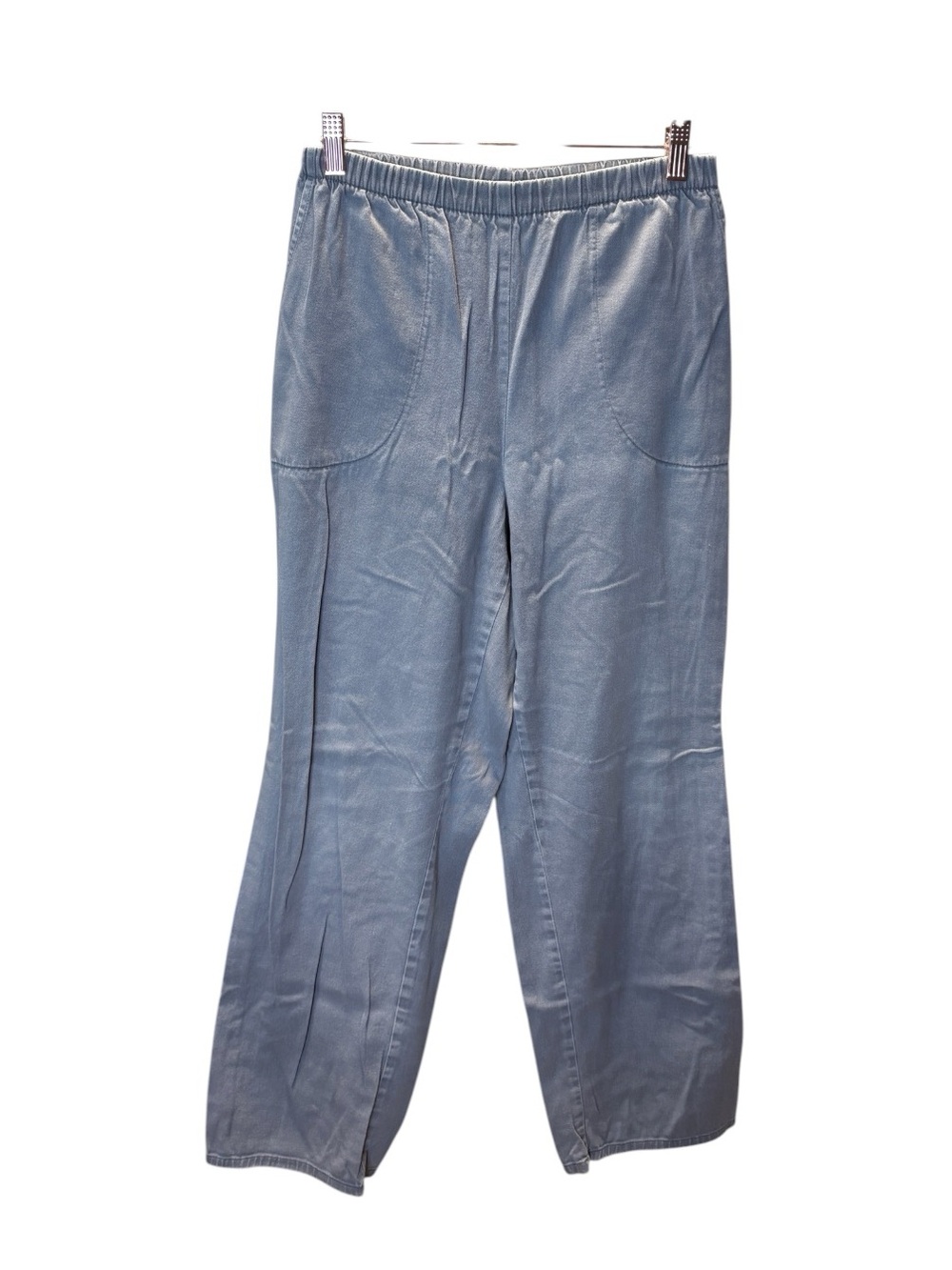 Women's Light Grey Elastic-Waist Pull-on Pants